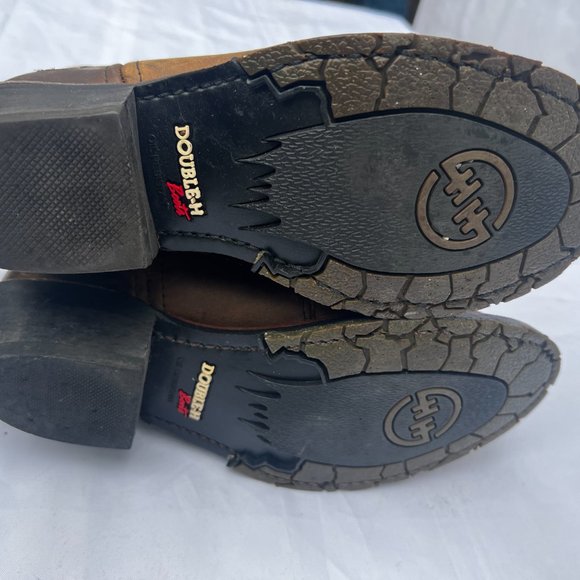 Double H DH5173 Boot Oil Resistant Brown Leather Western Cowboy Boots Size 9M - Picture 11 of 12